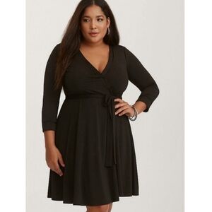 Torrid wrap pullover dress 3/4 sleeves -2